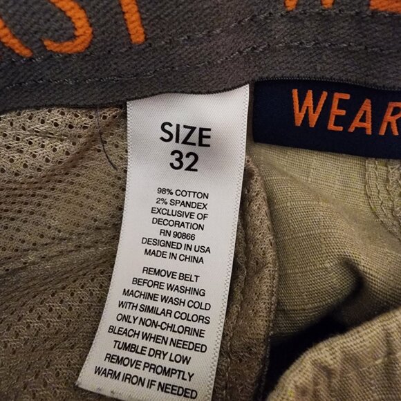 WearFirst Mens Size 32 Tan Cargo Shorts Ripstop Utility Pockets Outdoor Hiking - Picture 10 of 10